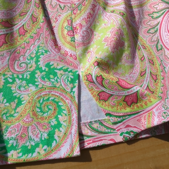 🩸SALE🩸Good Clothes Multi Color Paisley Design Mini Skirt 8 Petite - Picture 6 of 12